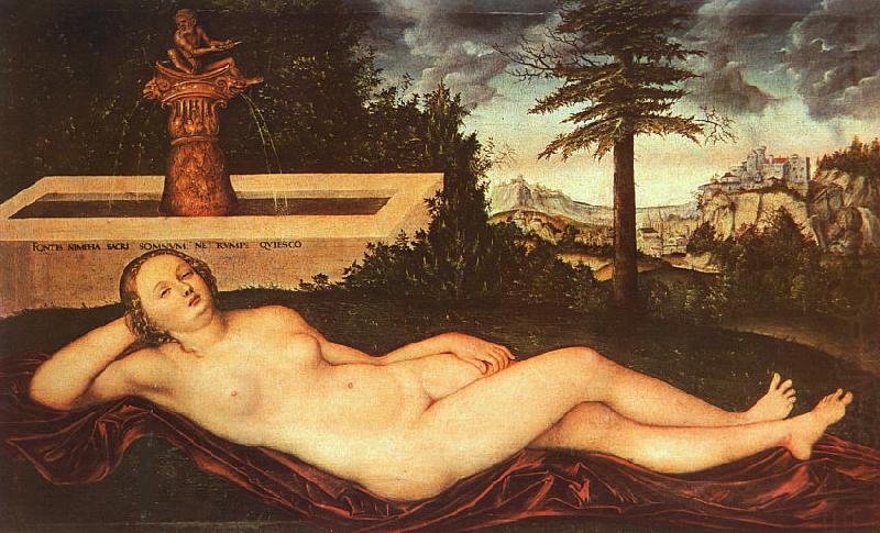 Lucas  Cranach Nymph of Spring china oil painting image